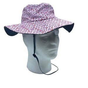 Outdoor Research Children Sun Hat Purple Patterned Chin Strap Size Small FLAW